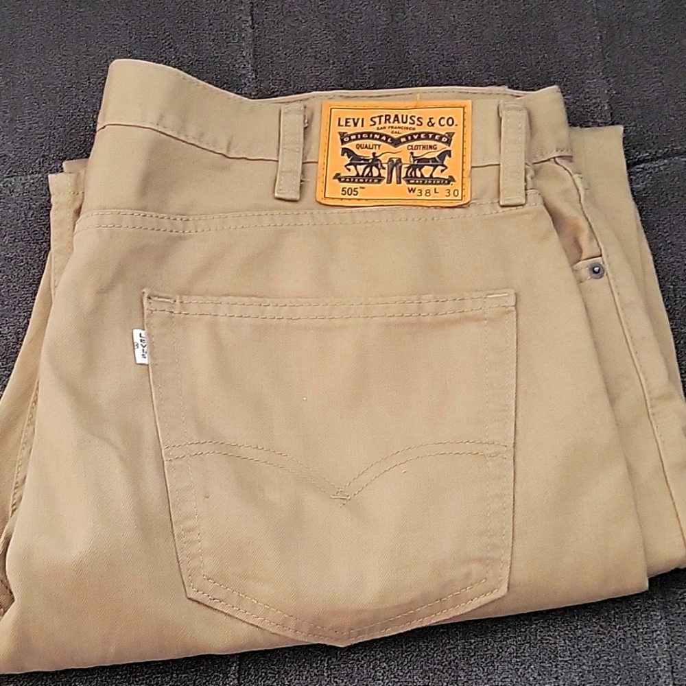 Levi's 505 mens khaki jeans